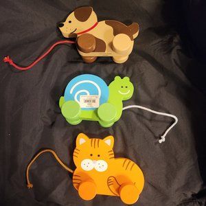 Three Pull-Along Toddler Toys